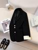 Korean-Style Pink Women's Suit Jacket: Spring/Autumn Fashion, Chic Business Attire