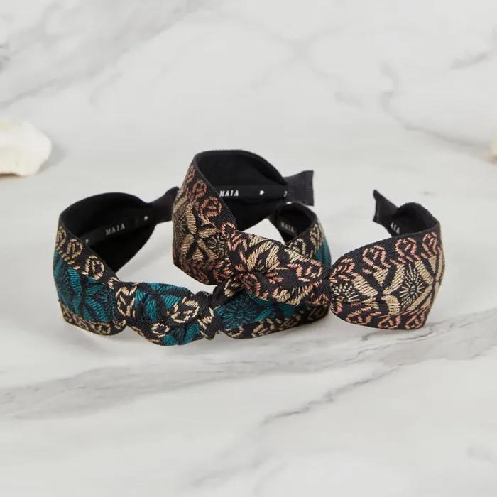 Maia Sun Jacquard Headband - Green