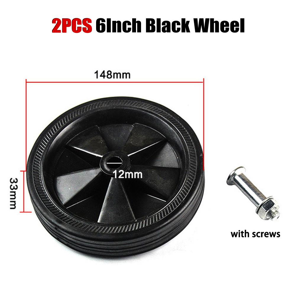 2pcs Air Compressor Caster Wheels 6 Inch Non-Slip Silent Plastic For Air Pumps Oil-free Machines Air Compressor Accessories