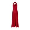 Women's Satin Sexy V-neck Temperament Halter Dress Summer New Slim Long Skirt Halter