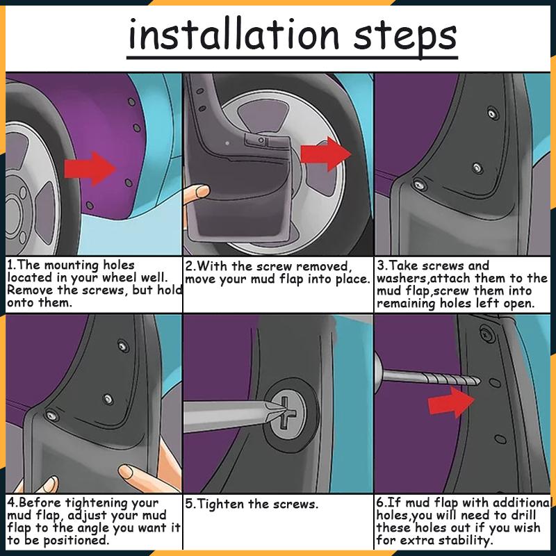Skvettlapper Støttelapper for Volvo XC90 2005 2006 2007 2008 2009 2010 2011 2012 2013 2014 Tilbehør Svart PVC-skjerm
