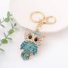 Owl Crystal Keyring Charm Pendant Handbag Purse Bag for Key Ring Chain Keychain