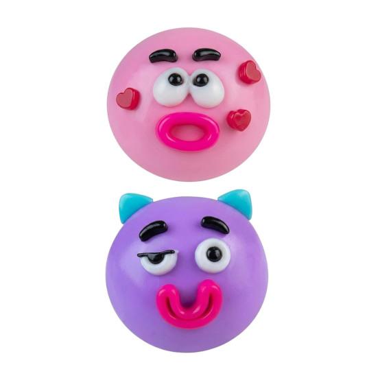 Cartoon Face Stress Ball Anxiety Relieving Moldable Dog Face Squeeze Toy Slow Rising Soft Stretchy Hand Relaxing Sensory Fidget Toy