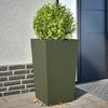 VidaXL Planters 2 Pcs Olive Green 45x45x75 Cm Steel, Outdoor Planter, Flower Box, Garden Box, Planter 851101