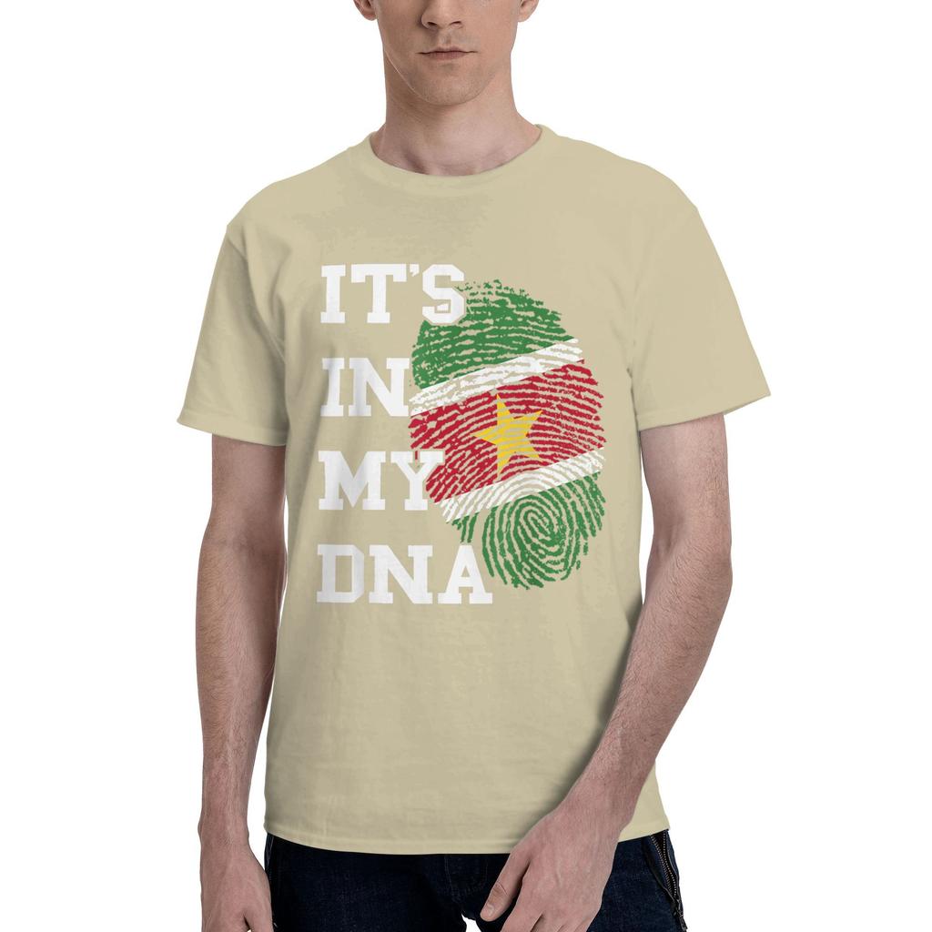 Men T-Shirt Suriname Flag Its In My DNA Thumbmark Surinamese Roots Novelty  Tee Shirt Short Sleeve  T Shirts O Neck Tops Classic