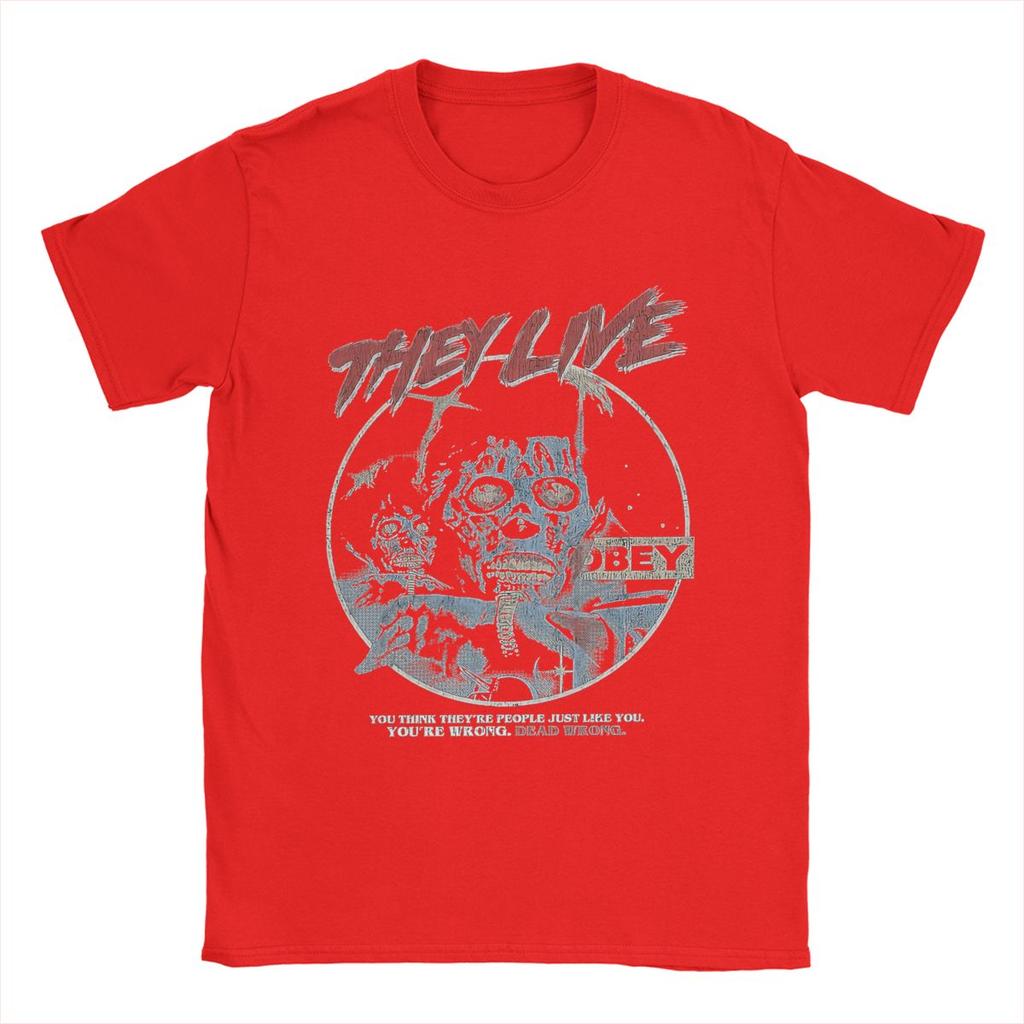 Men They Live John Carpenter Horror T Shirt Cotton Clothing Funny Short Sleeve Crew Neck Tee Shirt Birthday Gift T-Shirt