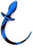 Silicone Dog Tail Plug 7.5 X 3.1cm Black-Blue - Kinky Puppy - Puppy Play, Tail Dildos