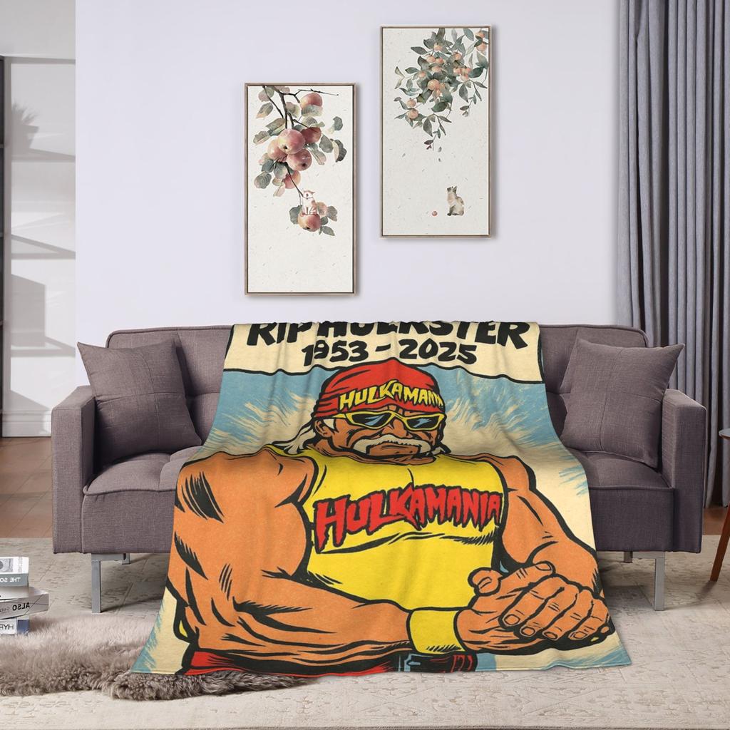 Hulk Hogan Legend Memorial Wrestling Blankets Fleece  Winter  Multi-function Soft Throw Blanket for Bed Couch Bedspread