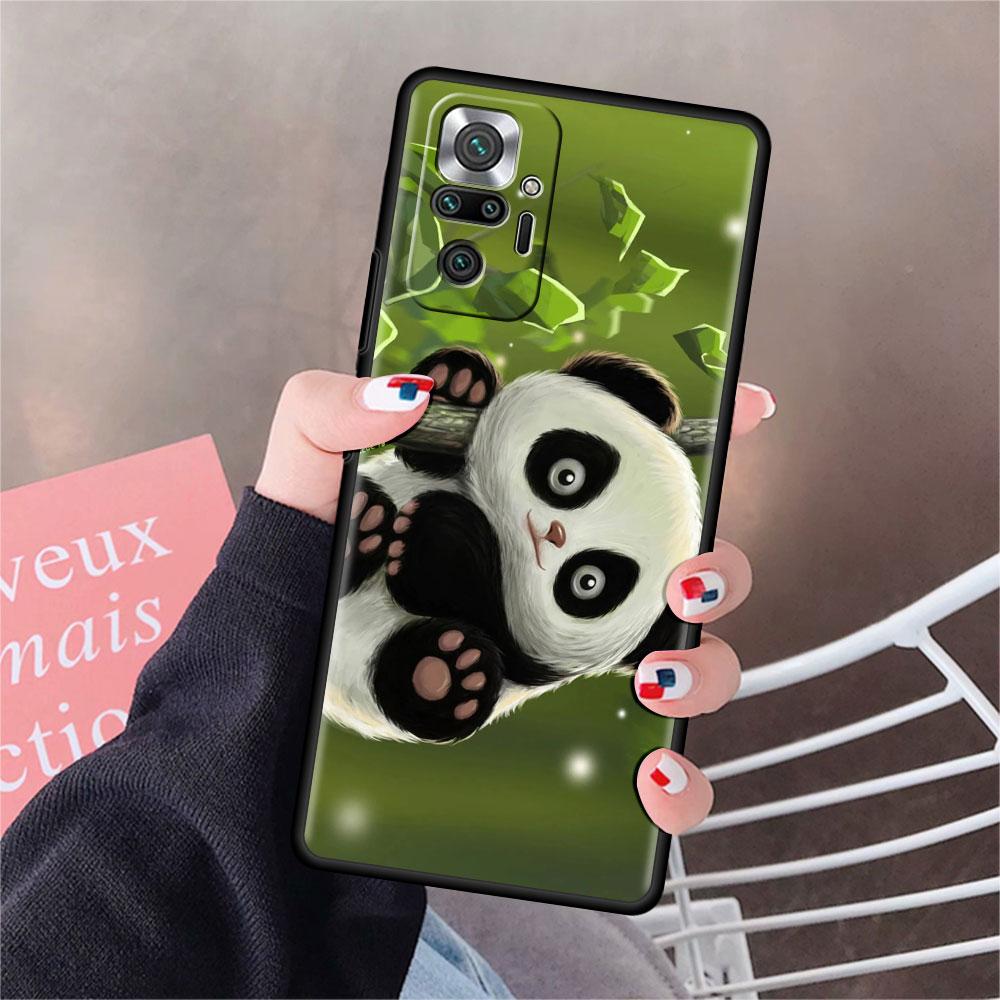 Funda For Xiaomi Redmi Note 10 9 11 Pro Soft Phone Case 10S 9S K40 8 9A 9C 9T 7 10C 8T Silicone Cover Cute Cartoon Animal Panda