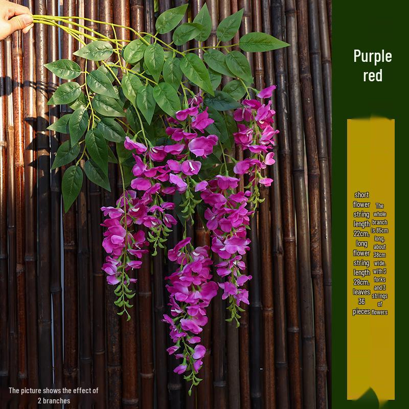 Wisteria Artificial Vine Hanging Flower Decoration for Ceilings and Pipe Covers