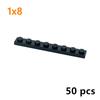 DIY Thin Figures Bricks 1x8 Dots Building Blocks 9 Colors Educational Creative Size Compatible With 3460 Toy For Children 50pcs