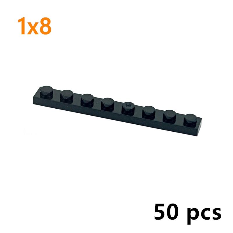 DIY Thin Figures Bricks 1x8 Dots Building Blocks 9 Colors Educational Creative Size Compatible With 3460 Toy For Children 50pcs