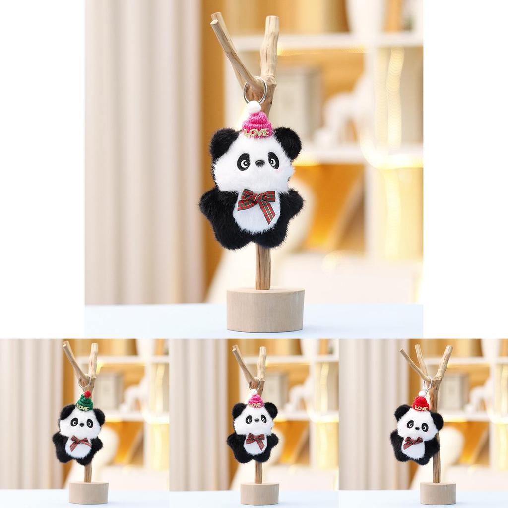 Plush Panda Toy Keychain With Soft Short Plush For Girls Gift Collection