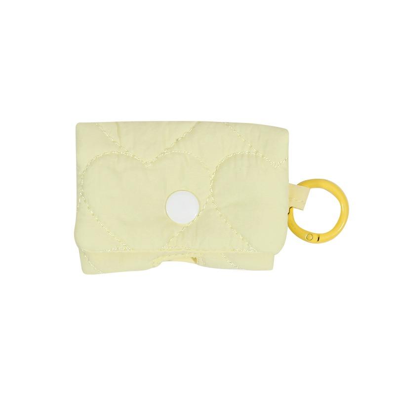 1pc New with Buckle Earphone Bag Soft Cloth Data Cable Coin Purse Lightweight Earphone Case for AirPods