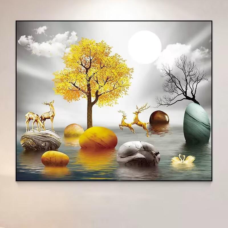 Modern Minimalist Decorative Cover for Electrical Switch & Meter Box - Wall Art for Restaurant