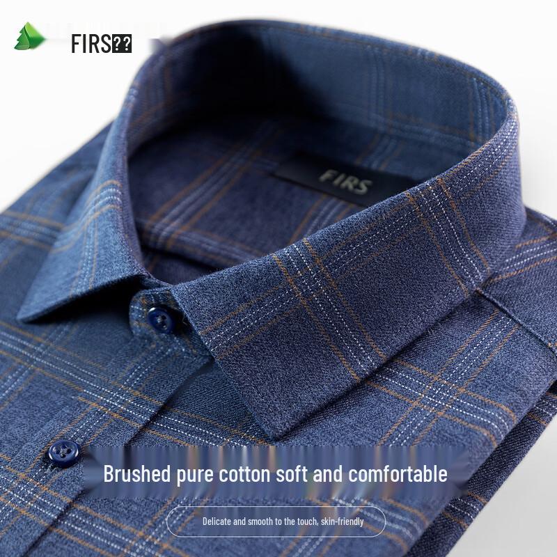 Мужская фланелевая рубашка в клетку с длинным рукавом FIRS XXL