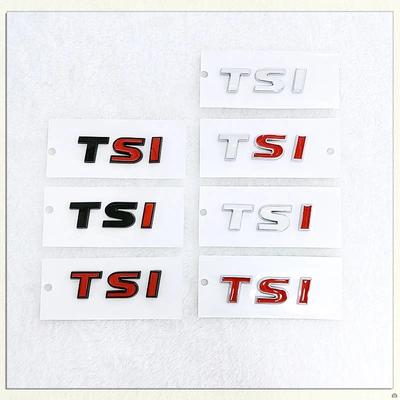BPX5 New 3D ABS Chrome Black Logo TSI Emblem Letters Car Trunk Badge For 4 5 6 7 TSI Sticker Accessories