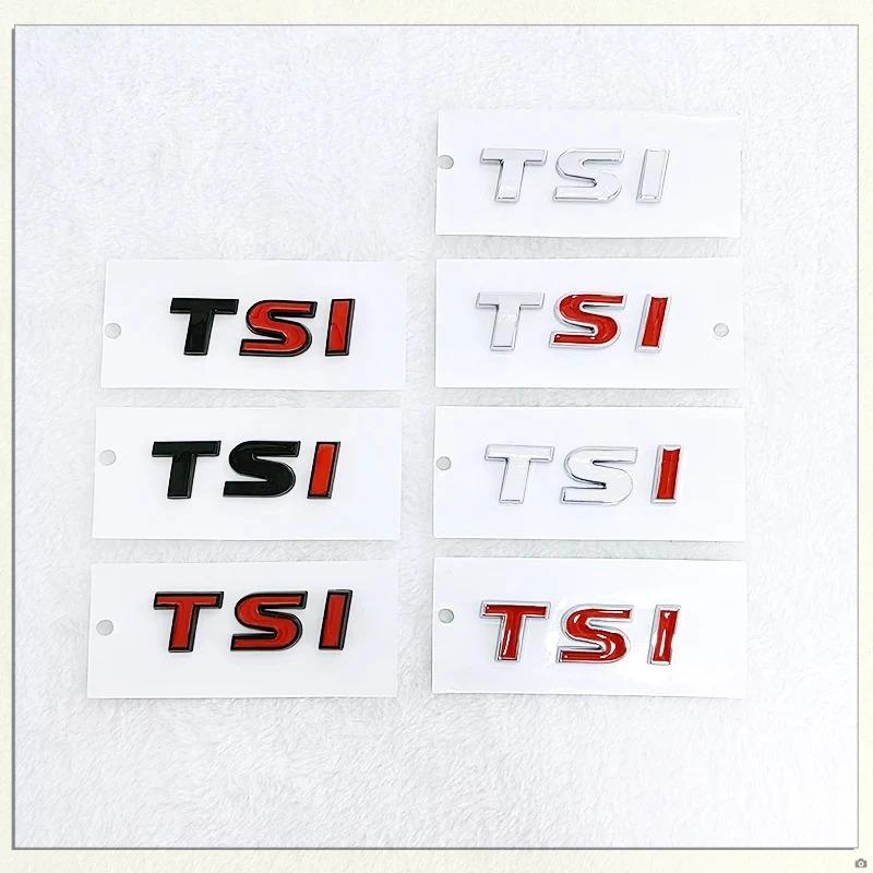 BPX5 New 3D ABS Chrome Black Logo TSI Emblem Letters Car Trunk Badge For 4 5 6 7 TSI Sticker Accessories