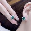 Emerald Gemstone Jewelry Set: Ring, Earrings & Necklace for Women – Luxurious High-End Design, Trendy Gift.