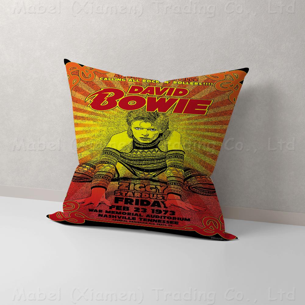 British Rock Singer David B-Bowie Personalized Picture Text Home Decorative Pillows Household Gifts 45x45cm