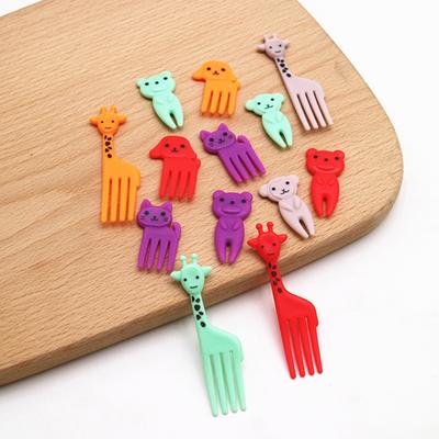 Mini Forks Animal Food Picks For Kids Cute Fruit Fork Reusable Cartoon Toothpick