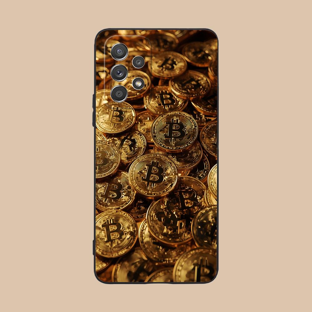 

Bitcion Pattern Phone Case for Samsung Galaxy A56 55 54 53 52 51 36 35 34 23 16 15 5G Soft TPU Shockproof Cover Galaxy A51 5G