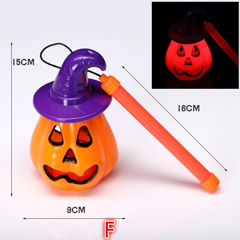 Halloween Leuchtende Kürbislaterne Kinder Handgehaltene Kürbislaterne Spielzeug mit Ton Halloween D