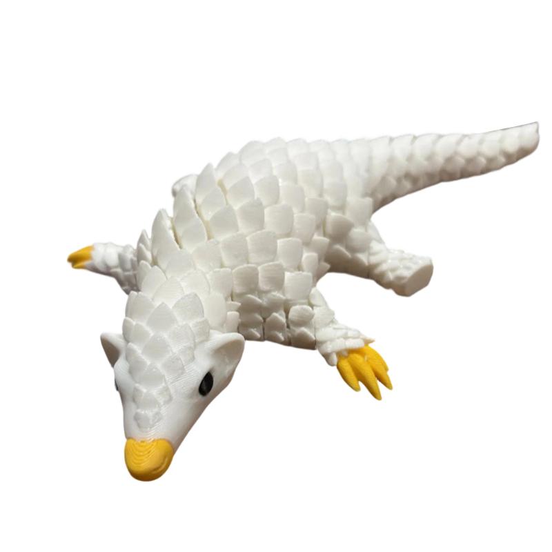 

1Pcs Animal Model 3D Printed Articulated Pangolin Sculpture Interlocking Plates Desktop Decor Collector Gift Home Accessories