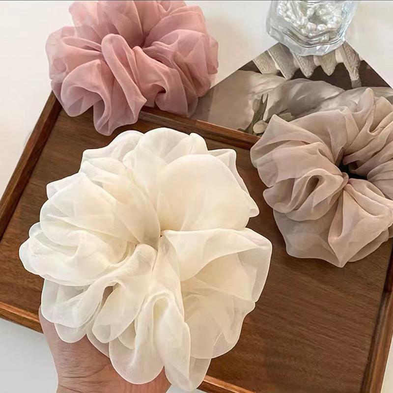 Large Mesh Hair Rope for Women Simple and a Does Not Hurt The Hair Hair Rope Cute Girl High Ponytail Scrunchie
