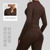 Womens Lightweight Yoga Jacket Breathable Fitness Top Long Sleeve Stretch Workout Outerwear