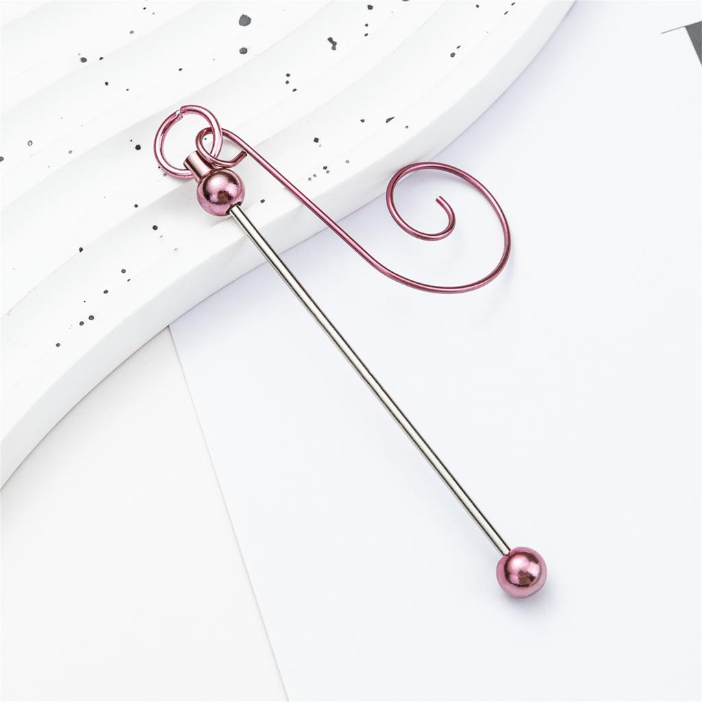 5 Pieces Colorful Metal Hanging Hooks for Christmas Ornament and Craft Projects Beadable Hangers Jewelry Accessories