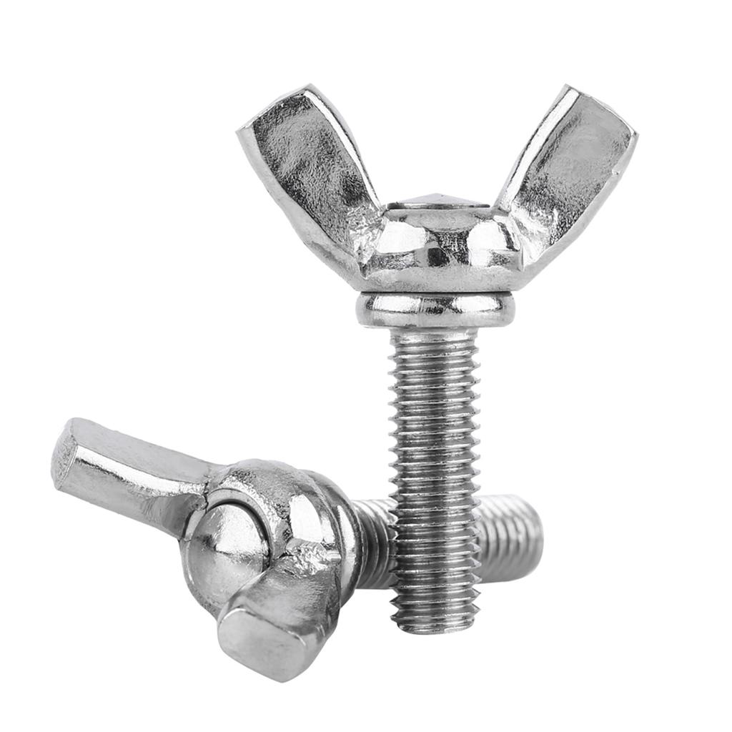 5pcs M6 DIN316 304 Stainless Steel Thumb Butterfly Wing Hand Bolts Screws