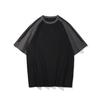 Contrast-Color Drop-Shoulder Crew-Neck Short-Sleeve T-Shirt American-Style Quick-Dry High-End Loose-Fit Casual Men's Top