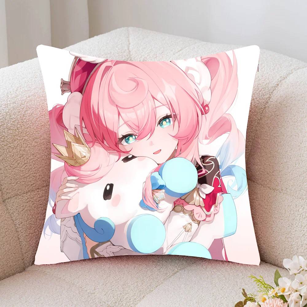 Hyacine Animated Game Honkai Star Rail Pillow Case Fashion Square Pillowcase Bedroom Sofa Room Ins Decoration Leisure