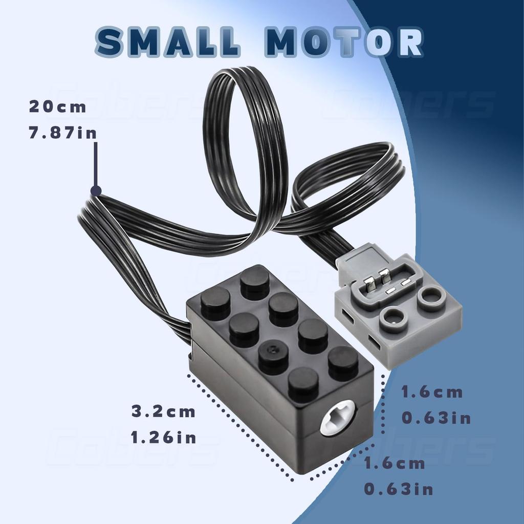 6-Piece Technical Parts Power Functions Kit Set with AAA Box Miniature Motors Compatible with Major Brands of Building Block Toy Cars