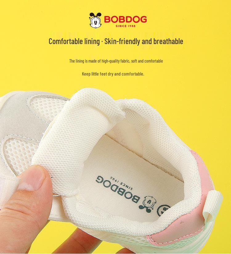Bobodou 2026 Spring Breathable Mesh Toddler Shoes for Girls and Boys - Non-Slip Sports Design