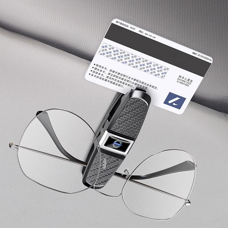 Car Glasses Case Auto Sun Visor Glasses Holder Clip For Volvo XC90 V90 V60 XC60 V40 S80 S60 S90 C40 XC40 V70 XC70 C30 C70 EX90