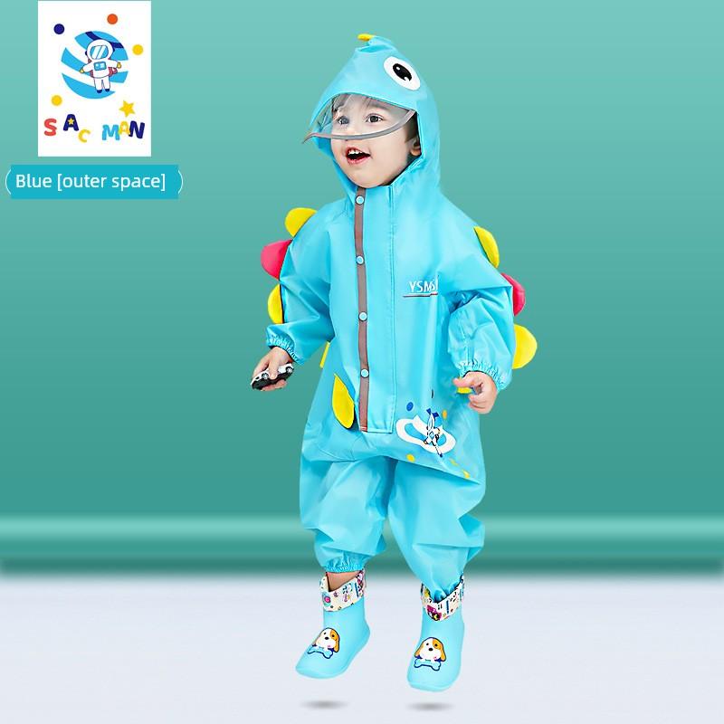 Kinder Einteiler Regenmantel und Regenhosen Set, Ganzkörper-Regenbekleidung für Jungen und Mädchen, Kindergartenkinder, 2024 Neues Modell Regen C