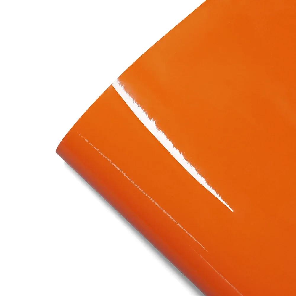 

Car Wrap Stickers Bright Orange Glossy Color Change Vinyl Film Bubble Free Sticker Car Accessories Exterior Interior Decoration 10x152cm