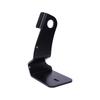 Bolt-On Motorcycle License Plate Bracket, Side-Positioned Rear Plate Mount Black Aluminum and Multiple Slots
