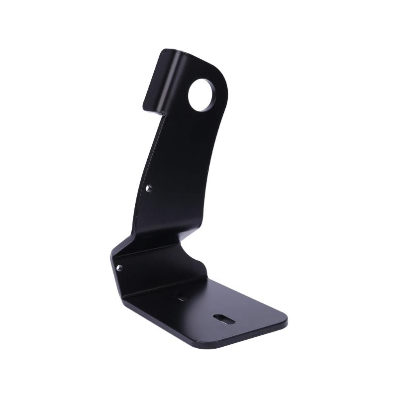 Bolt-On Motorcycle License Plate Bracket, Side-Positioned Rear Plate Mount Black Aluminum and Multiple Slots
