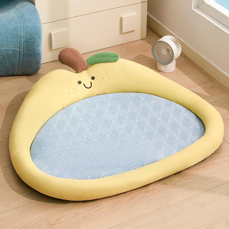 Summer Cat Bed Fully Enclosed Cooling Mat Pet Bed Sofa All Season Universal Cooling Mattress Pet Supplies (as the picture,S)