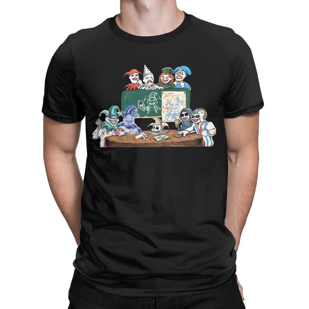 Vintage Balatro Jokers Playing Card T-Shirt Men Round Neck Short Sleeve Top Tee  Cotton Summer TopsTops