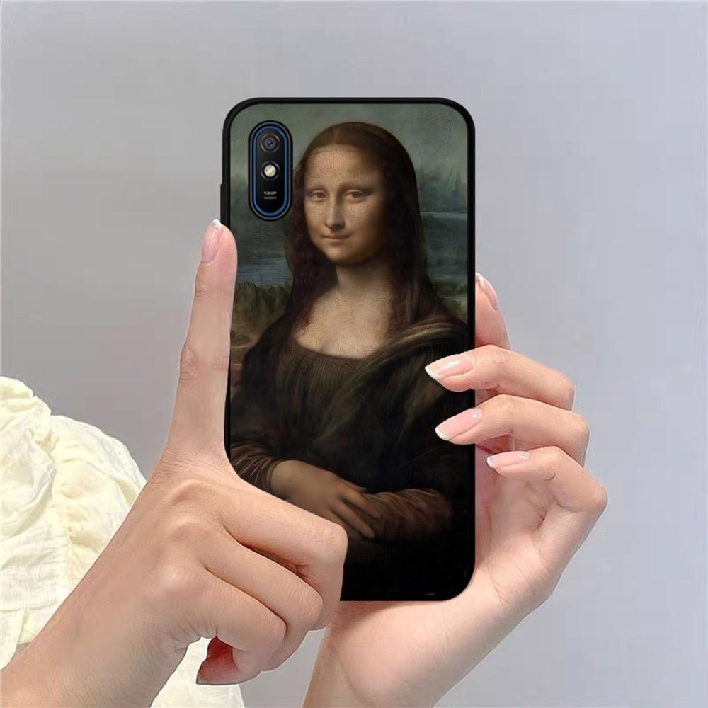 Custodia per Telefono Mona Lisa Per Redmi 5 6 7 8 9 10 Plus Pro 6 7 8 9 A GO K20 K30 K40 Pro Plus F3 Fundas