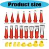 23Pcs Complete Glues Applicator Set with 15 Varied Nozzles and 8 Mounting Bases for Bonding Tasks in Homes and Workshop