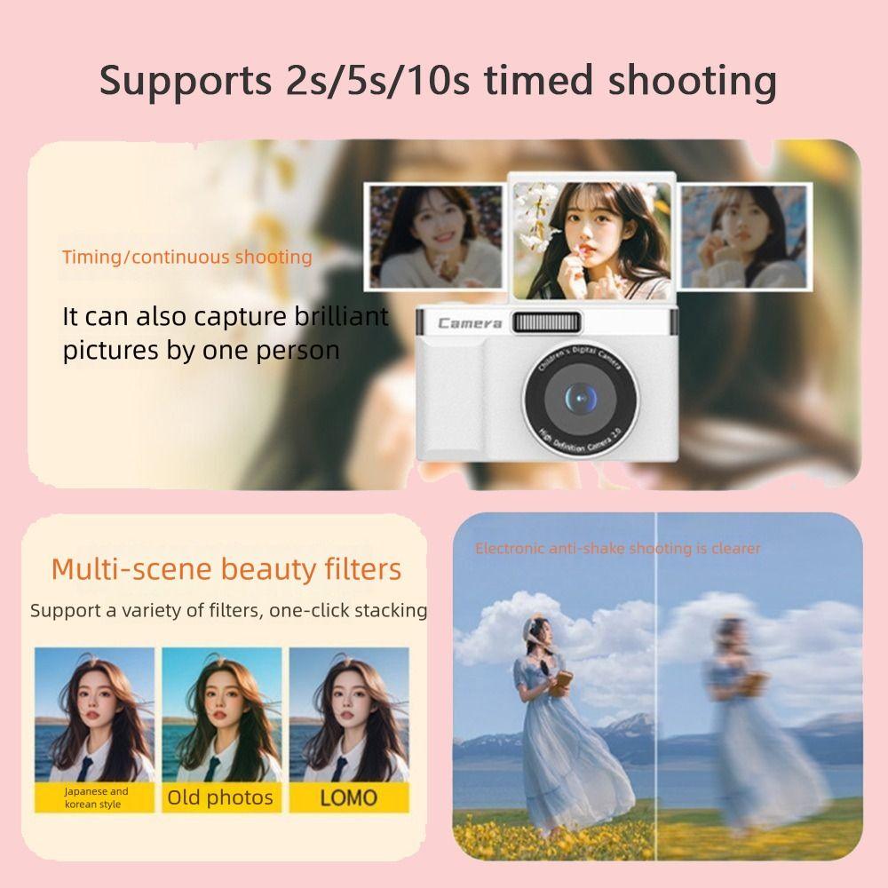 8x Zoom 1080P HD Digital Camera 2.4' Screen Entry-Level CCD Camera  Photography