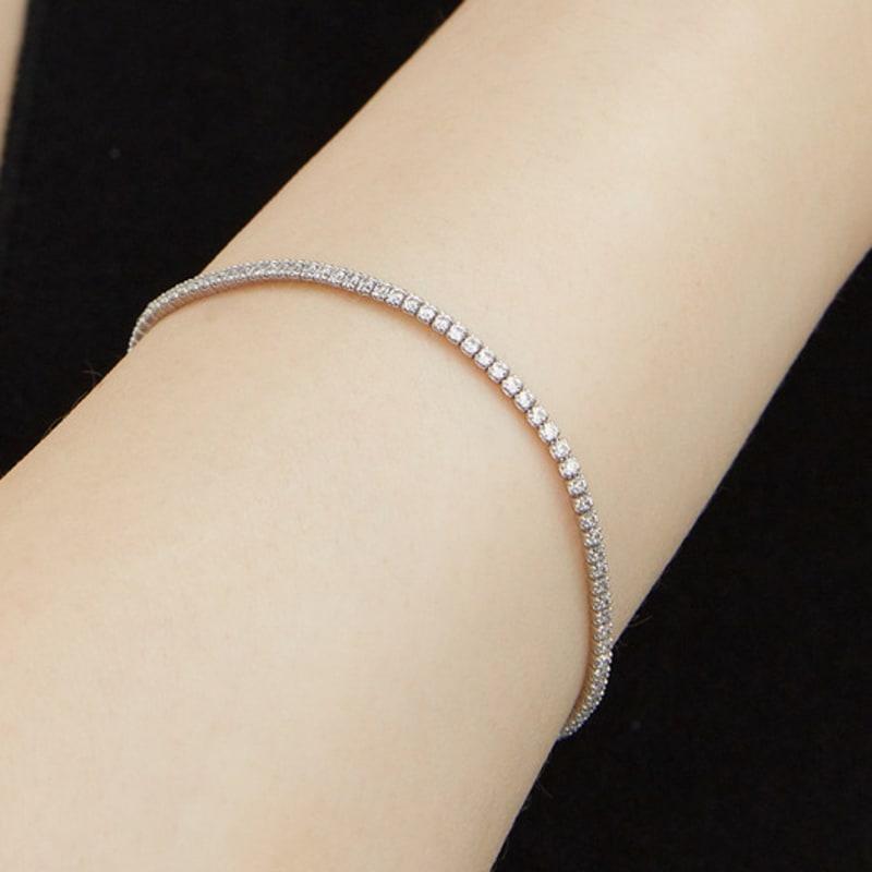 LUNNE Silver 925 Brilliant Slim Tennis Bracelet #LSB17