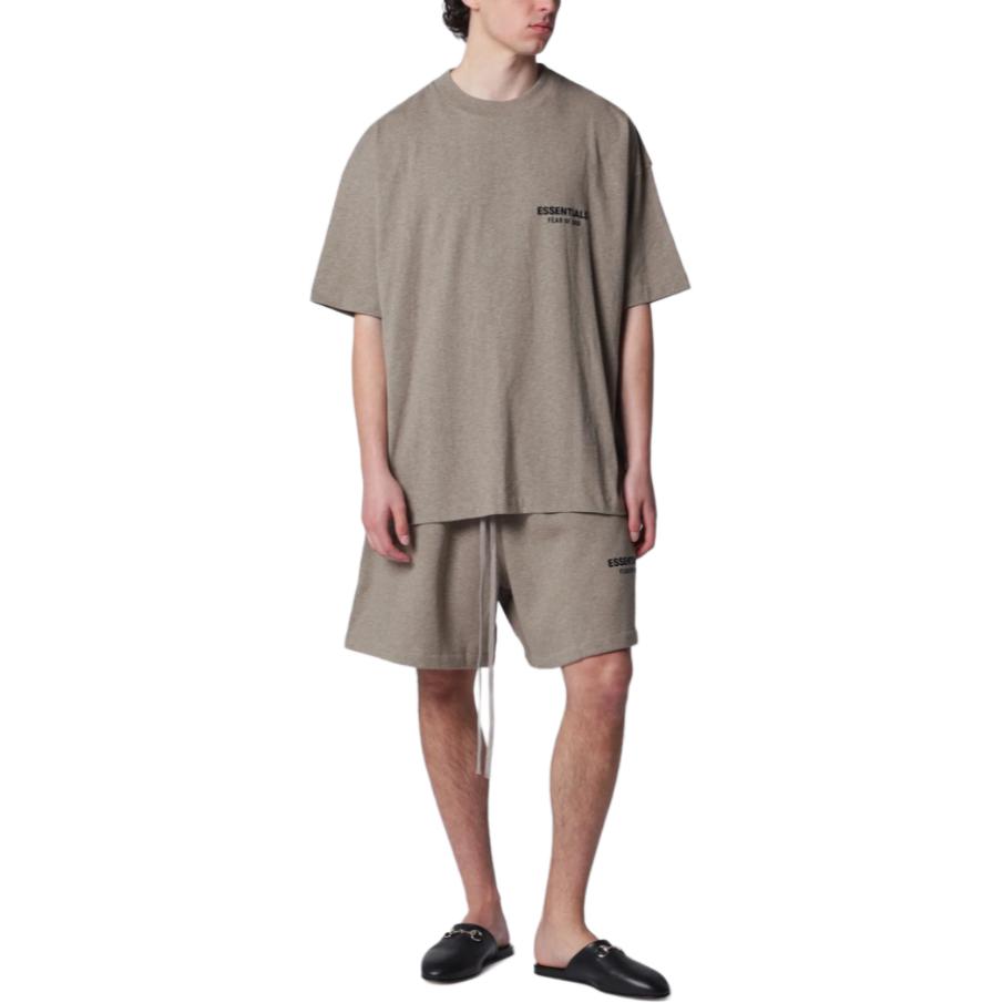 Fear of God Essentials T-shirt Classica Homestead Heather Unisex Top Beige 125AS264172F