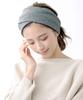 VINGTAINE Ribbed Turban Cross Hair Hairband, Headband, Accessory, Simple, Wide, Gray, HB-50-GY