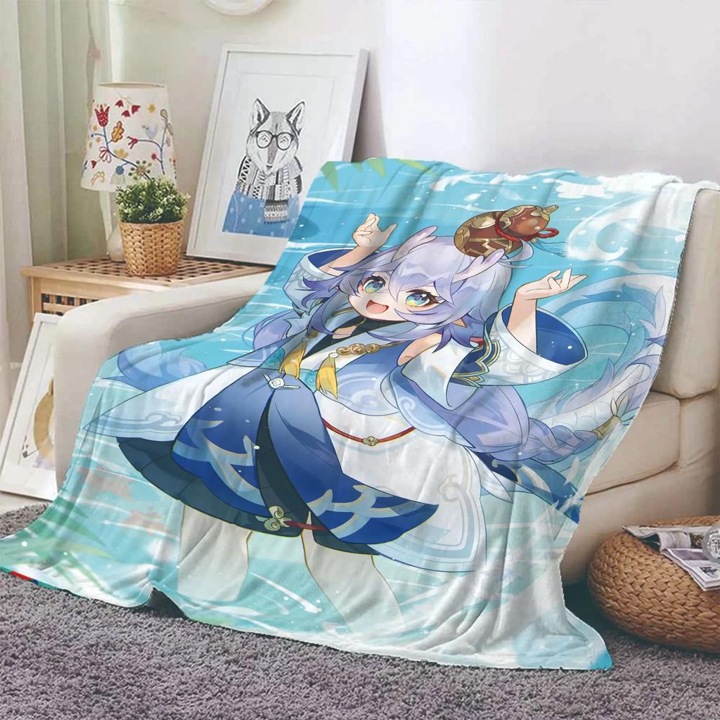 Anime Honkai Star Rail Kafka Flannel Blanket Cute Cartoon Printed Warm Soft Blankets Home Bedding Decor Winter Blankets